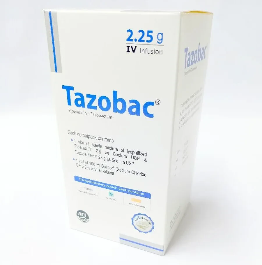 Pack Image: Tazobac (2 gm Injection (2.25 gm vial)