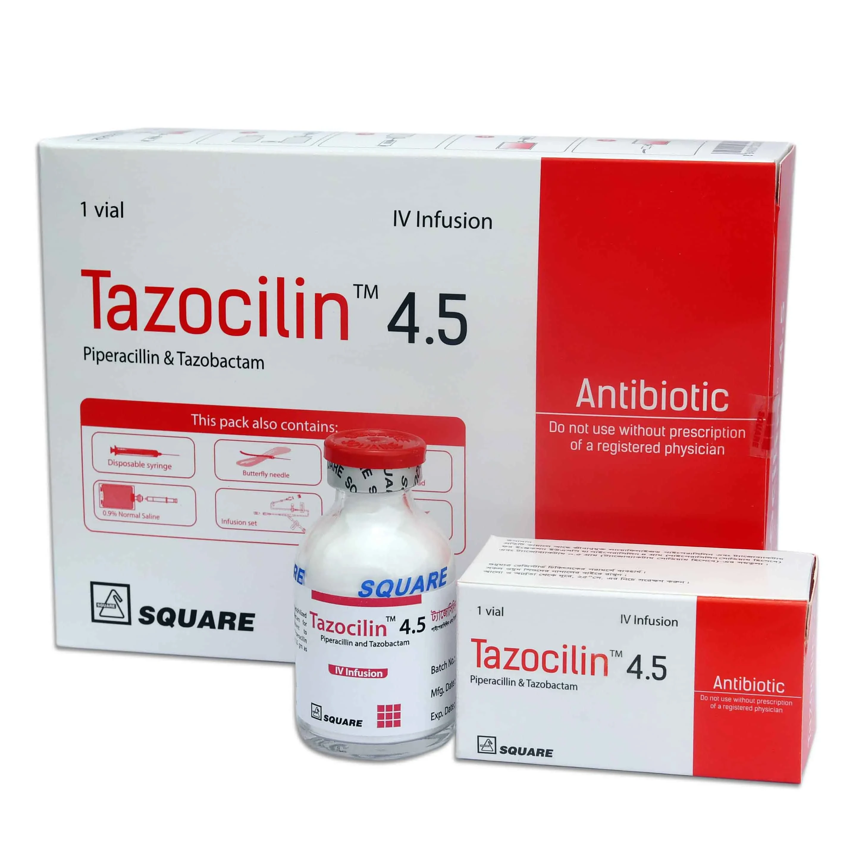 Pack Image: Tazocilin (4 gm Injection (4.5 gm vial)