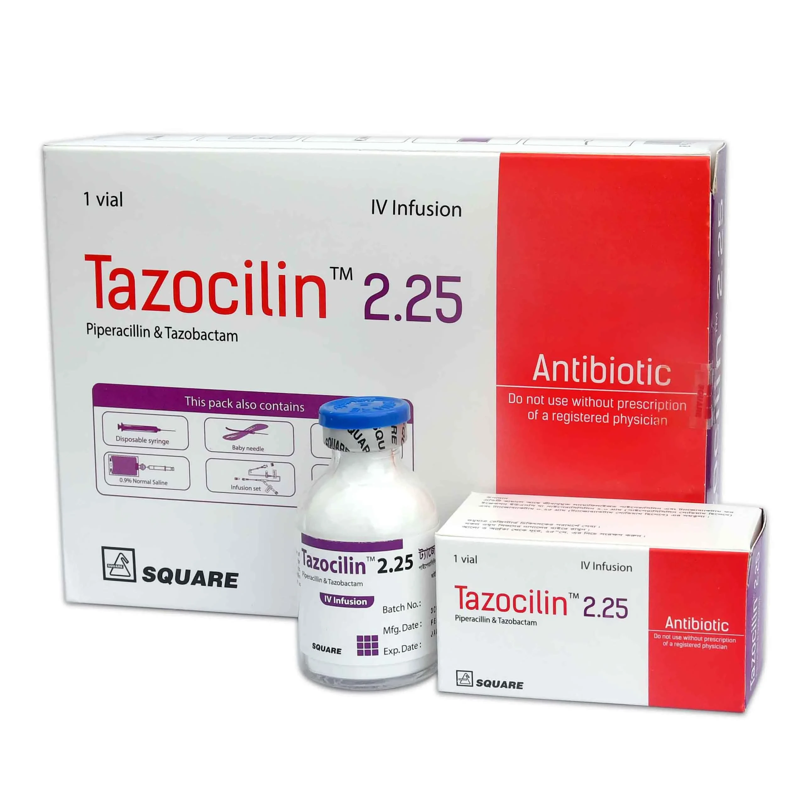 Pack Image: Tazocilin (2 gm Injection (2.25 gm vial)