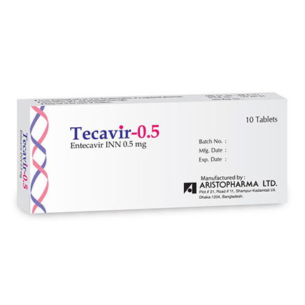 Pack Image: Tecavir 0.5 mg Tablet (1 x 10)