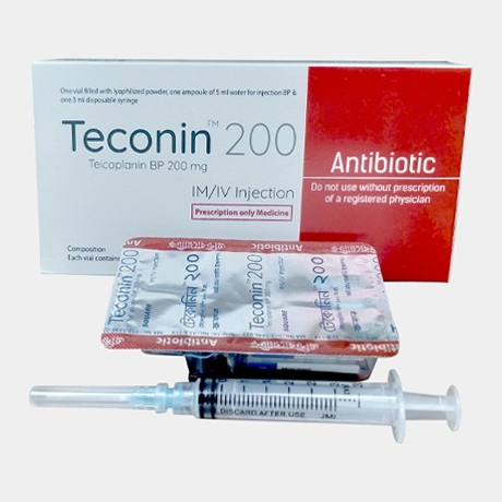 Pack Image: Teconin 200 mg Injection (200 mg vial)