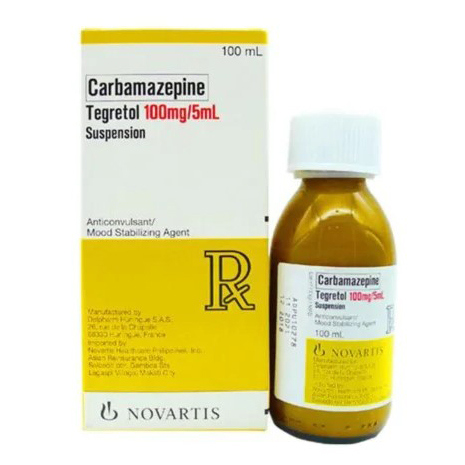Pack Image: Tegretol 100 mg Suspension (100 ml bottle)