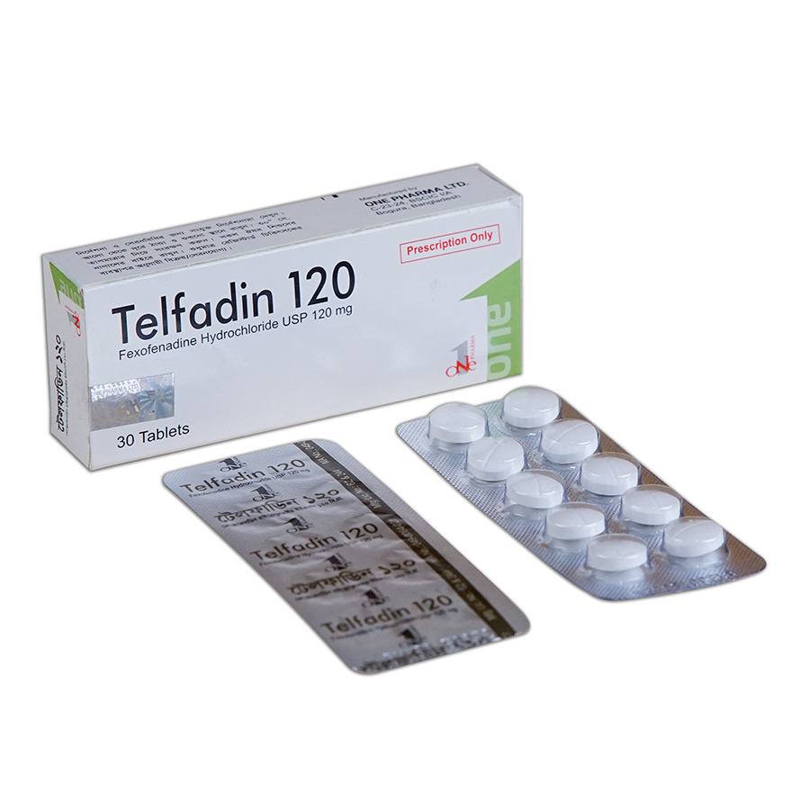 Pack Image: Telfadin 120 mg Tablet (3 x 10)