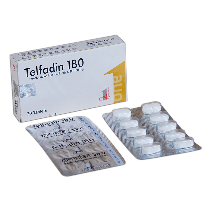 Pack Image: Telfadin 180 mg Tablet (2 x 10)