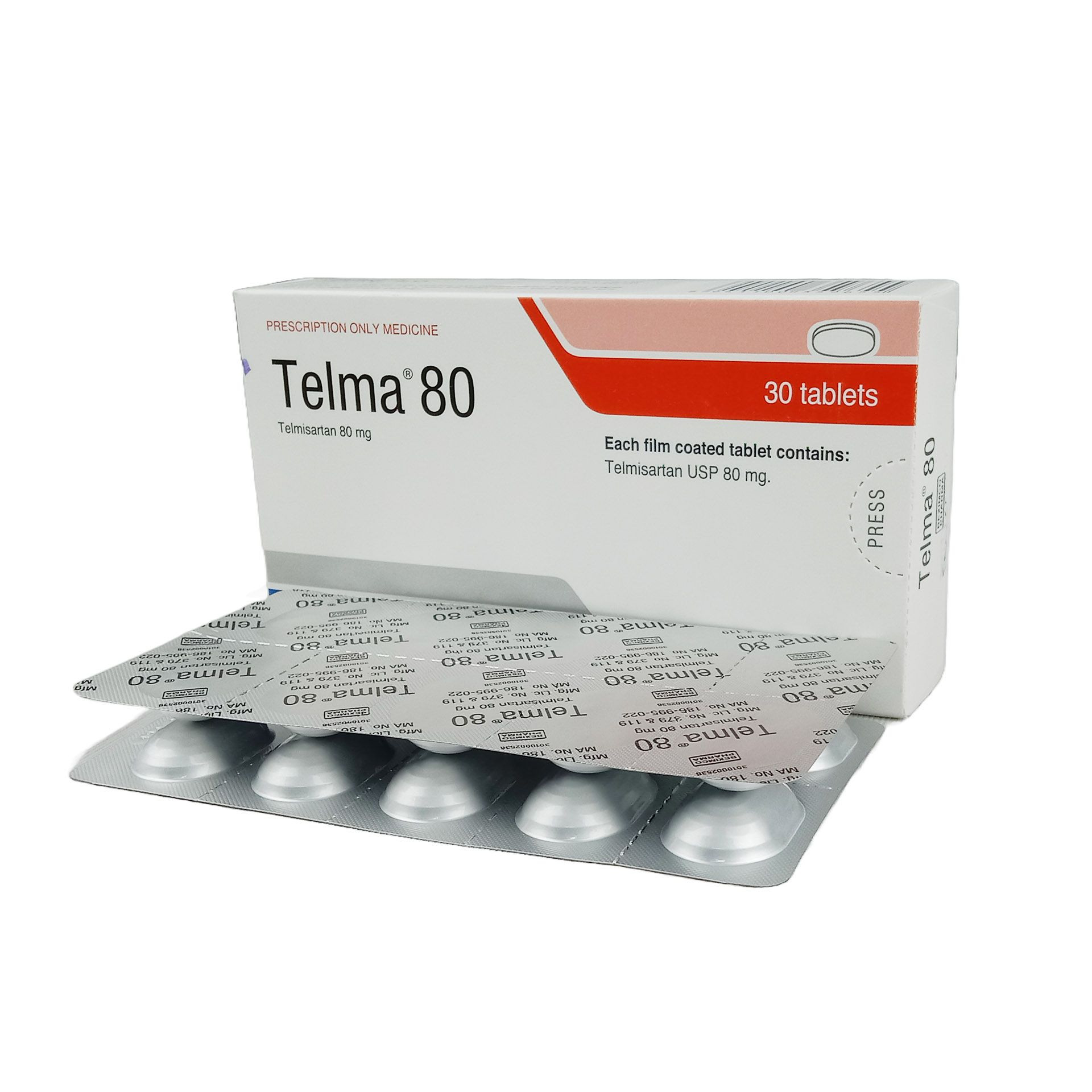 Pack Image: Telma 80 mg Tablet (3 x 10)