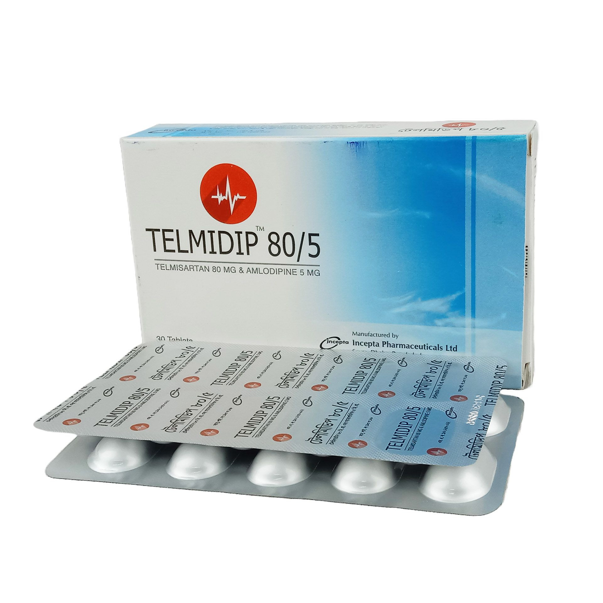 Pack Image: Telmidip 5 mg Tablet (3 x 10)