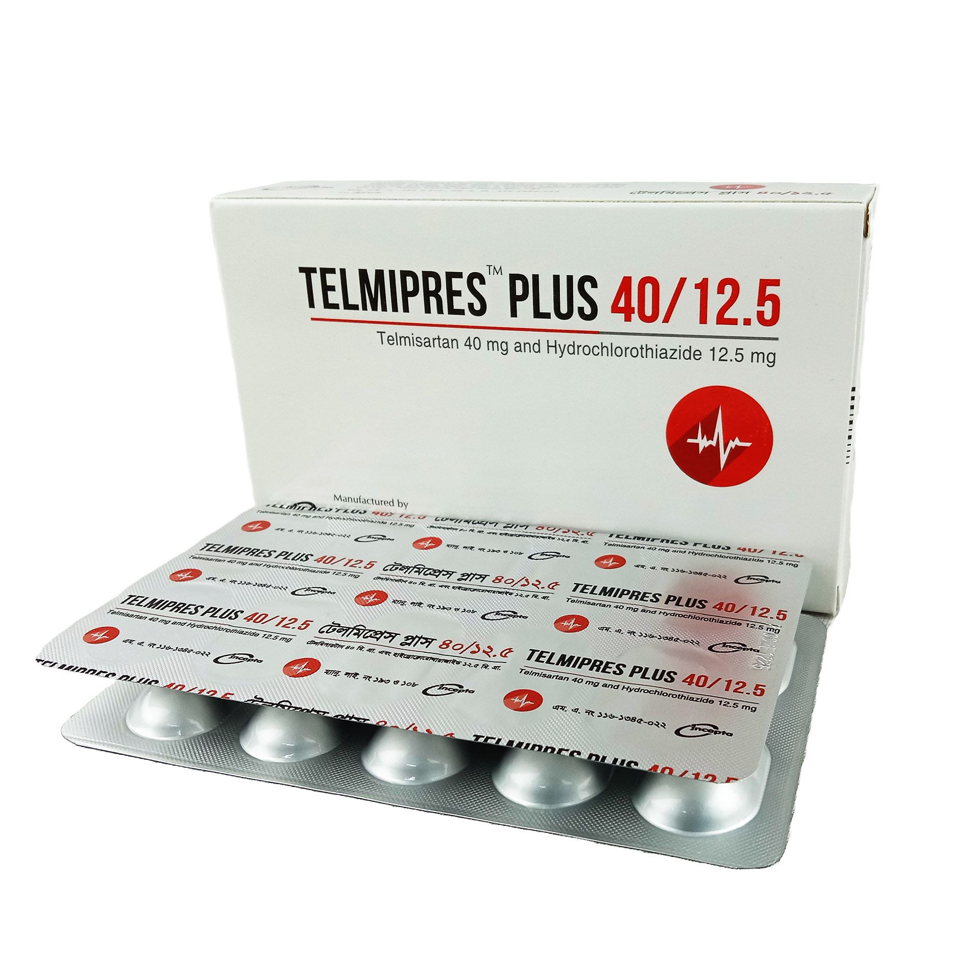 Pack Image: Telmipres Plus 40 mg Tablet (3 x 10)