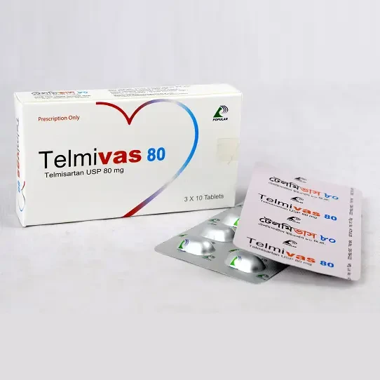 Pack Image: Telmivas 80 mg Tablet (3 x 10)