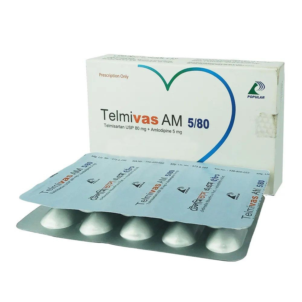 Pack Image: Telmivas AM 5 mg Tablet (3 x 10)