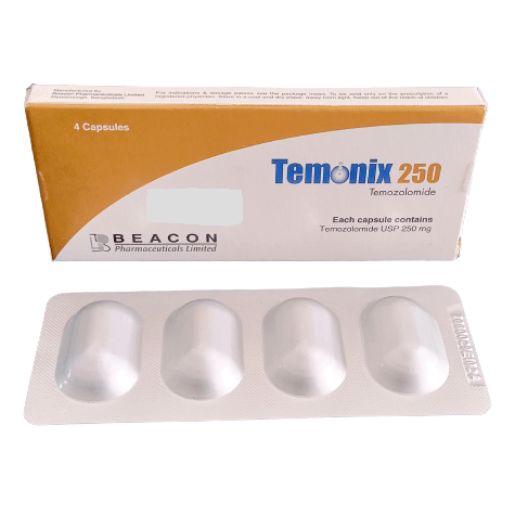 Pack Image: Temonix 250 mg Capsule (1 x 4)