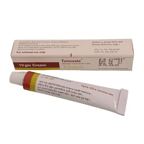 Pack Image: Temovate 0.05% Cream (10 gm tube)