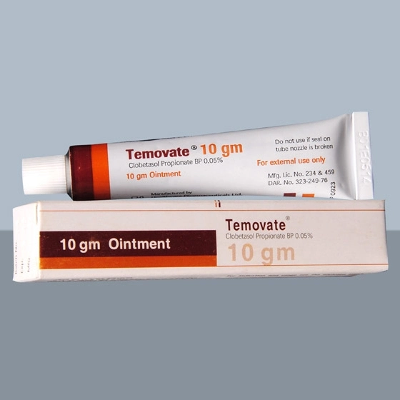 Pack Image: Temovate 0.05% Ointment (10 gm tube)