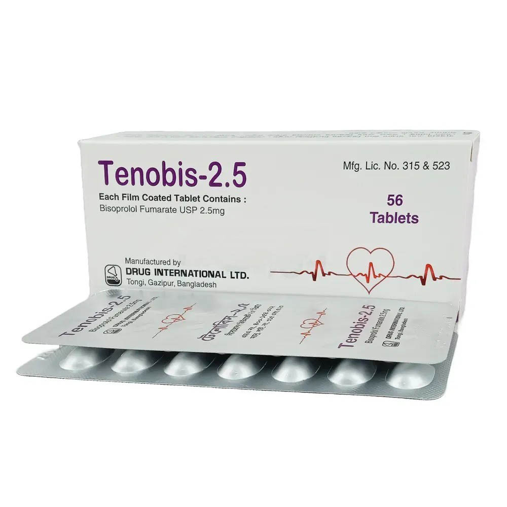 Pack Image: Tenobis 2.5 mg Tablet (4 x 14)