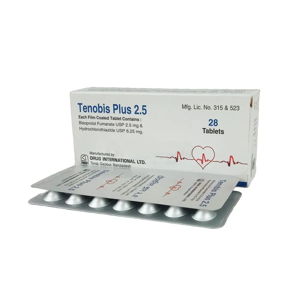 Pack Image: Tenobis Plus 2.5 mg Tablet (2 x 14)