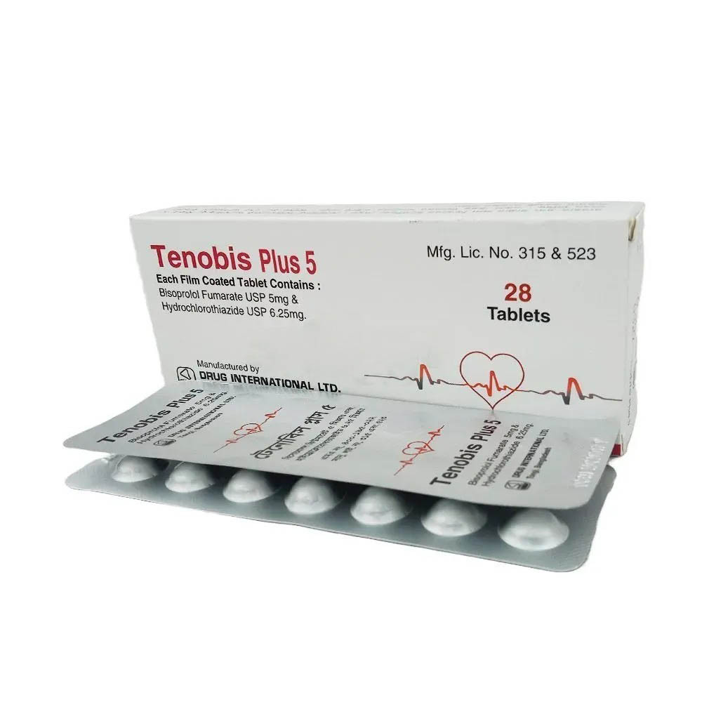 Pack Image: Tenobis Plus 5 mg Tablet (2 x 14)