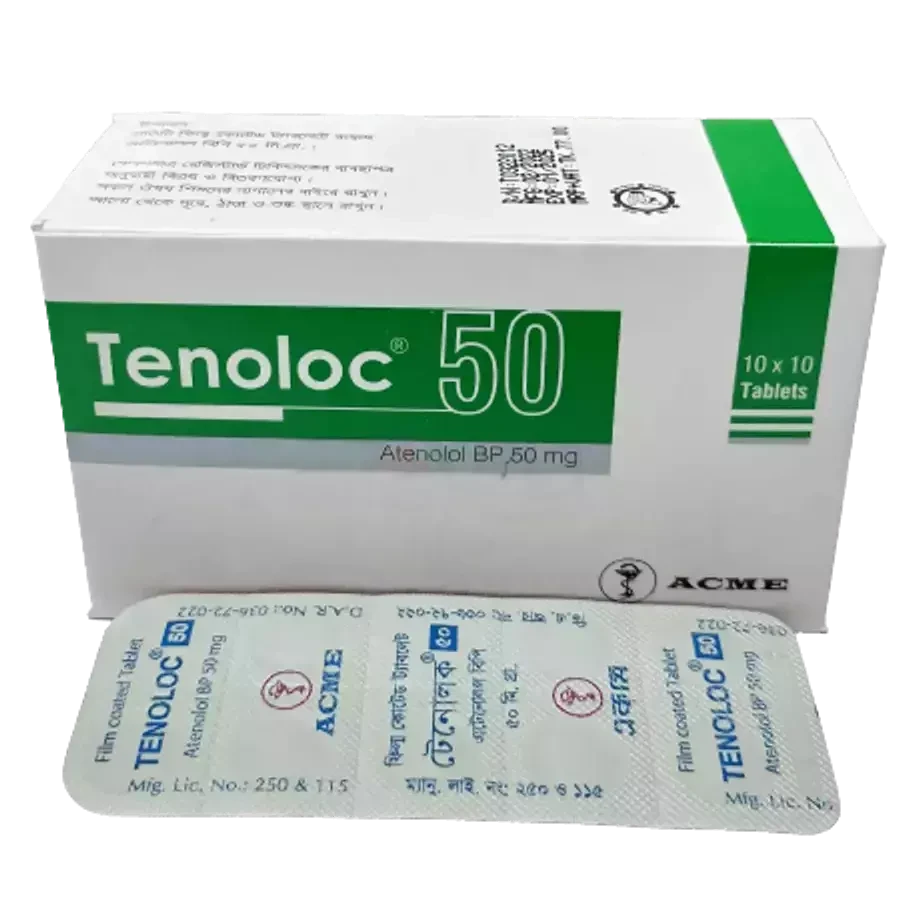 Pack Image: Tenoloc 50 mg Tablet (10 x 10)