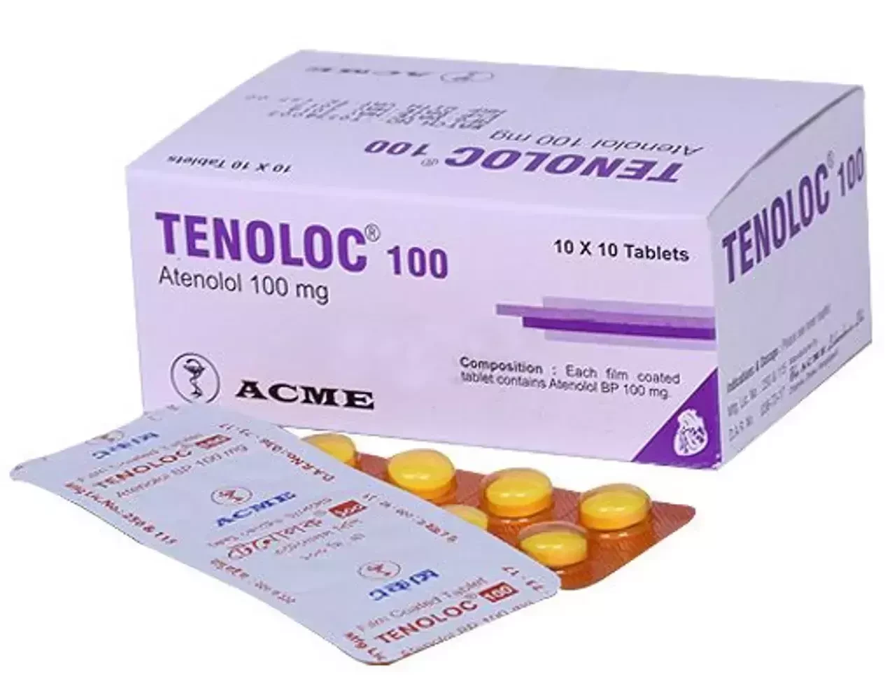 Pack Image: Tenoloc 100 mg Tablet (10 x 10)