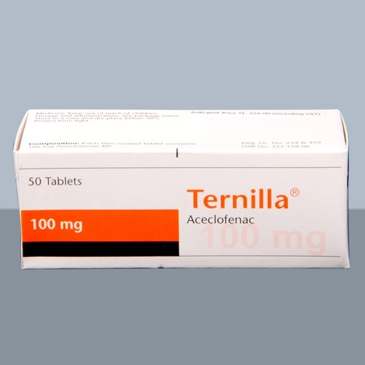 Pack Image: Ternilla 100 mg Tablet (5 x 10)