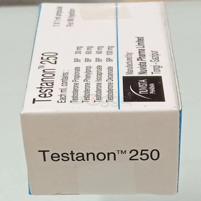 Pack Image: Testanon 250 mg Injection (1 ml ampoule)