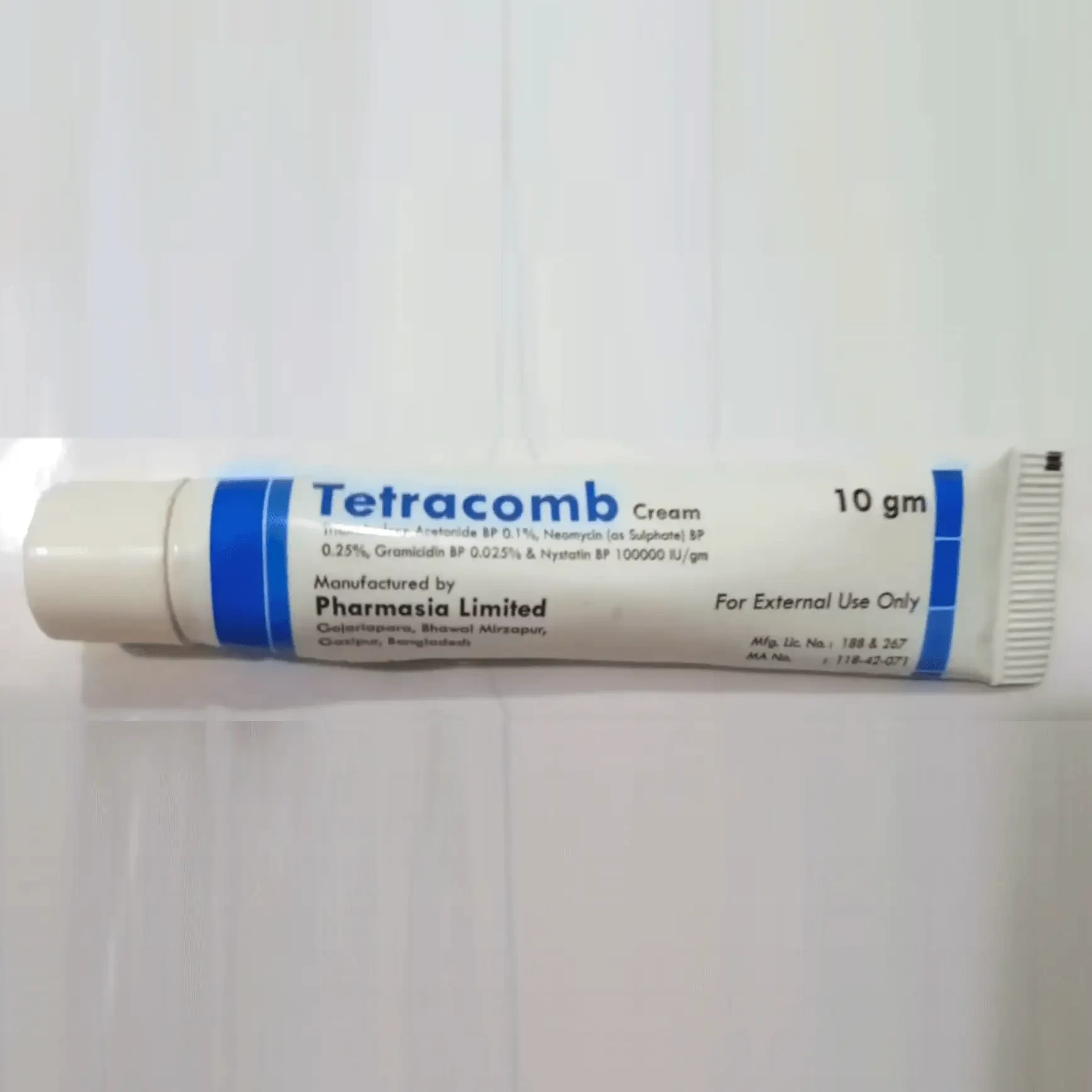 Pack Image: Tetracomb  Cream (10 gm tube)