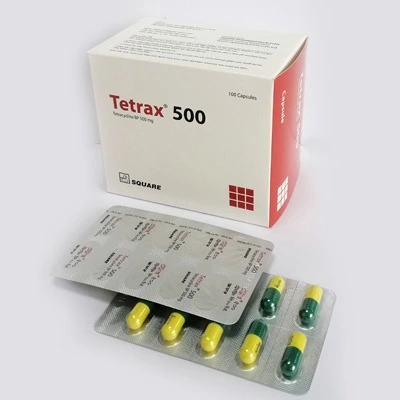 Pack Image: Tetrax 500 mg Capsule (10 x 10)