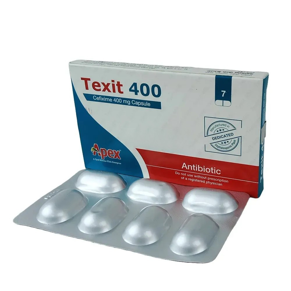 Pack Image: Texit 400 mg Capsule (1 x 7)