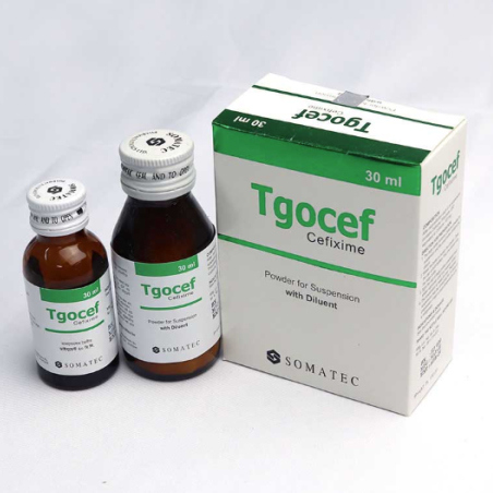 Pack Image: Tgocef 100 mg Suspension (30 ml bottle)