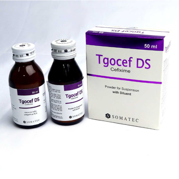 Pack Image: Tgocef DS 200 mg Suspension (50 ml bottle)