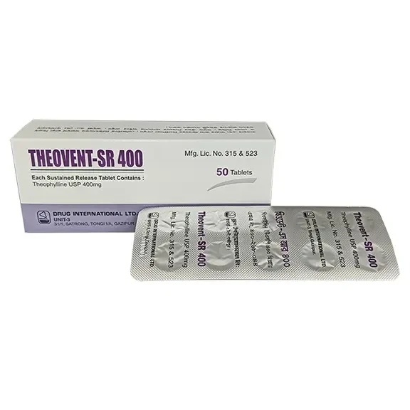 Pack Image: Theovent-SR 400 mg Tablet (5 x 10)