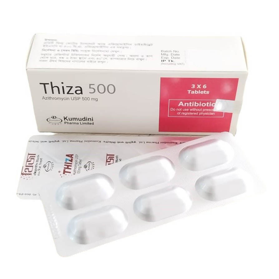 Pack Image: Thiza 500 mg Tablet (3 x 6)