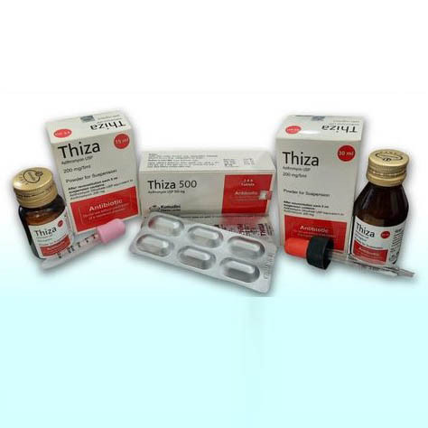 Pack Image: Thiza 200 mg Suspension (30 ml bottle)