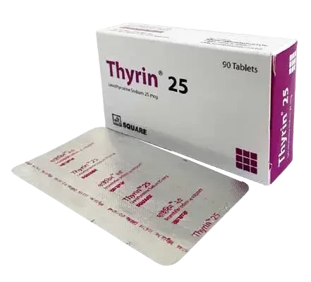 Pack Image: Thyrin 25 mcg Tablet (6 x 15)