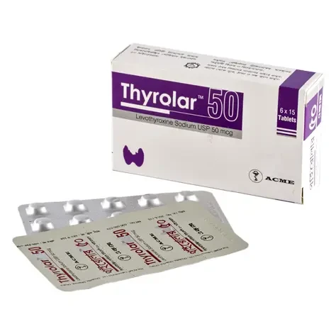 Pack Image: Thyrolar 50 mcg Tablet (6 x 15)