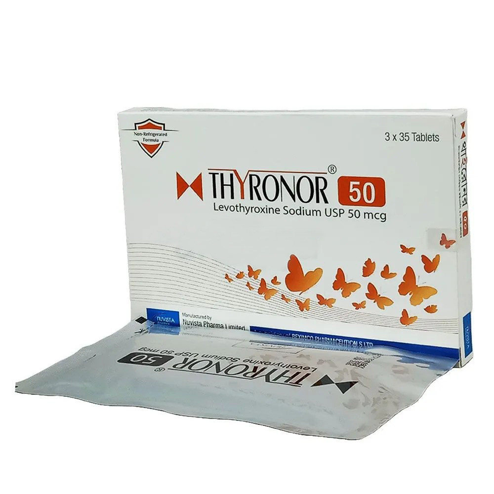 Pack Image: Thyronor 50 mcg Tablet (3 x 35)