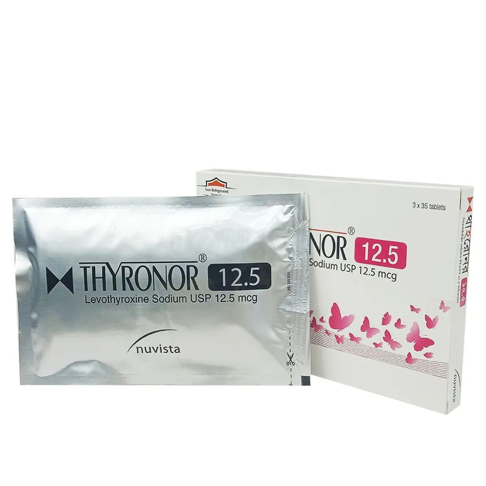 Pack Image: Thyronor 12.5 mcg Tablet (3 x 35)