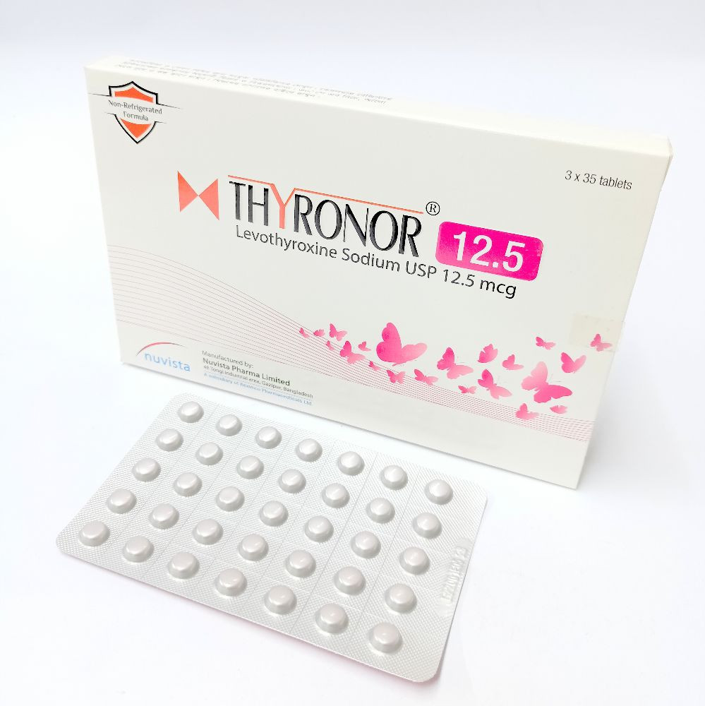 Pack Image: Thyronor 12.5 mcg Tablet (3 x 35)