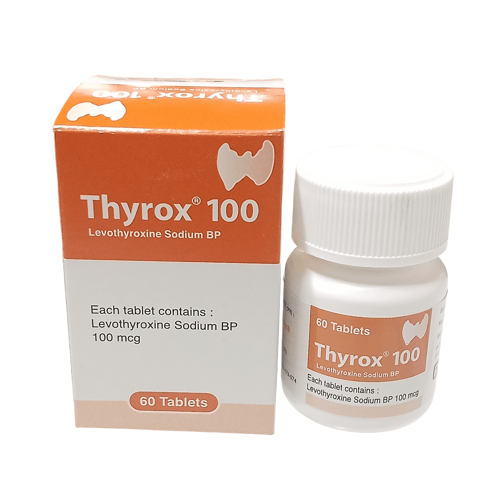 Pack Image: Thyrox 100 mcg Tablet (1 x 60)