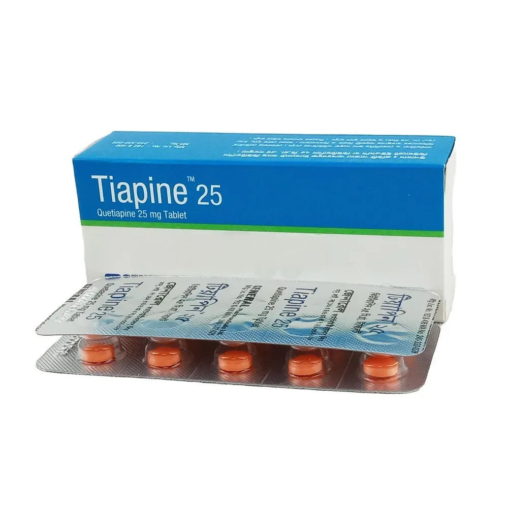 Pack Image: Tiapine 25 mg Tablet (5 x 10)