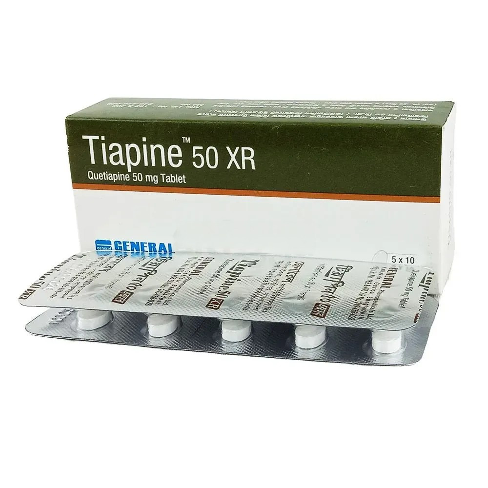 Pack Image: Tiapine XR 50 mg Tablet (5 x 10)