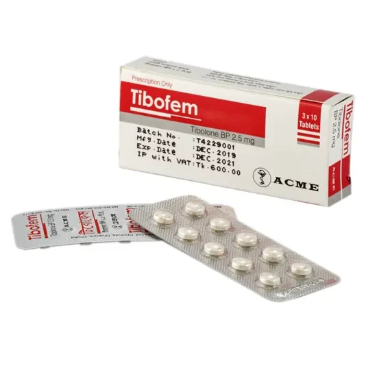 Pack Image: Tibofem 2.5 mg Tablet (3 x 10)