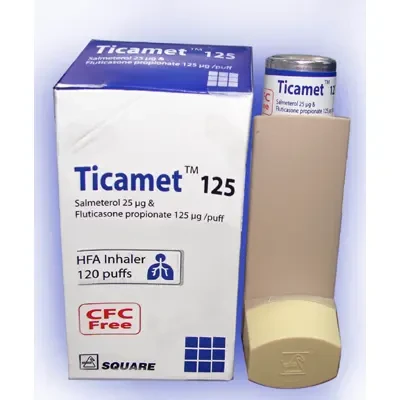 Pack Image: Ticamet (25 mcg Inhaler (120 metered doses)
