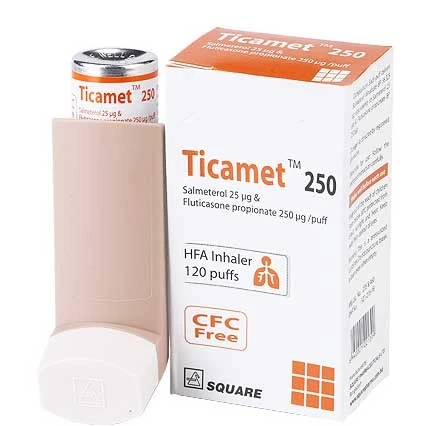 Pack Image: Ticamet (25 mcg Inhaler (120 metered doses)