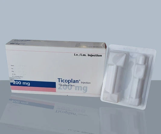 Pack Image: Ticoplan 200 mg Injection (200 mg vial)