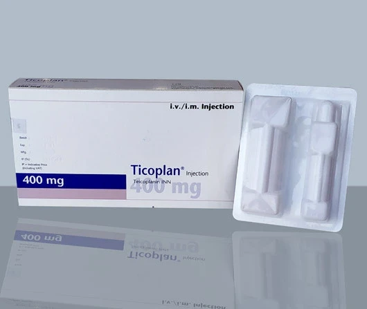 Pack Image: Ticoplan 400 mg Injection (400 mg vial)