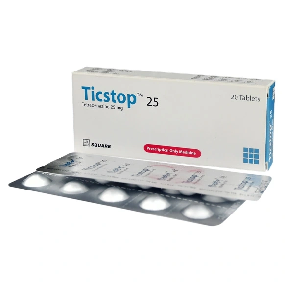 Pack Image: Ticstop 25 mg Tablet (2 x 10)