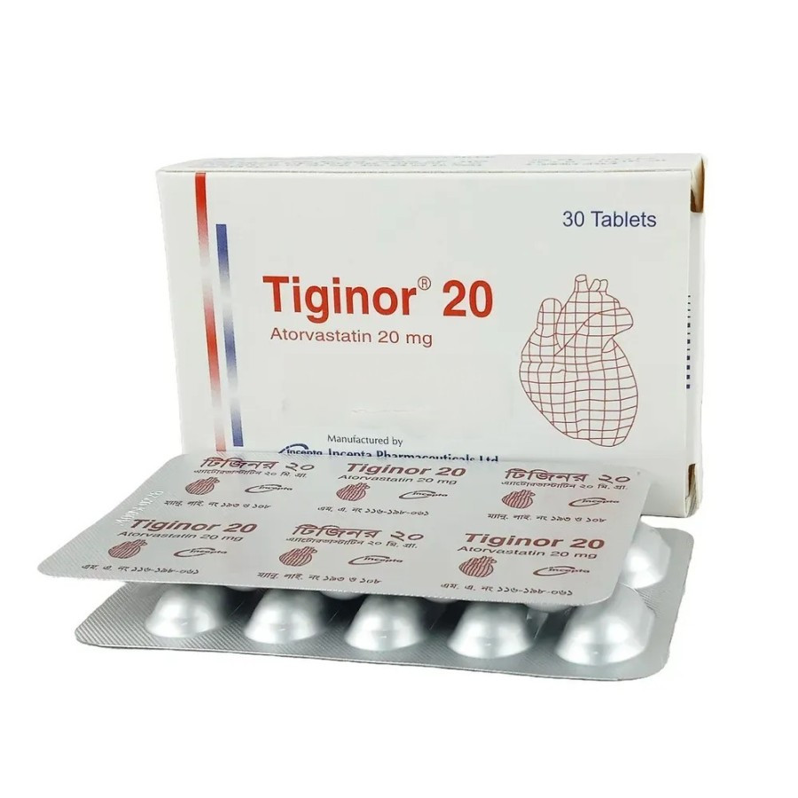 Pack Image: Tiginor 20 mg Tablet (3 x 10)