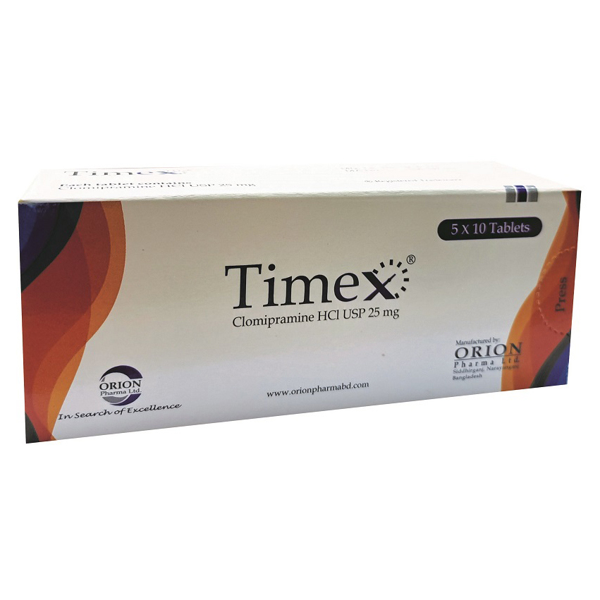 Pack Image: Timex 25 mg Tablet (5 x 10)