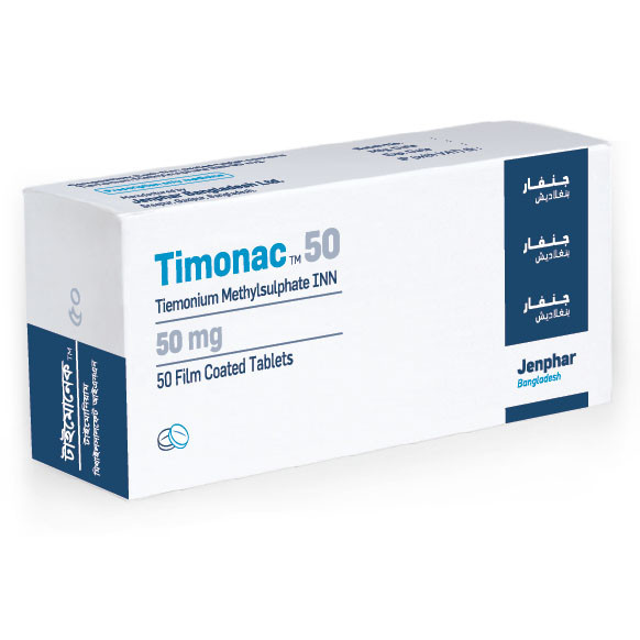 Pack Image: Timonac 50 mg Tablet (5 x 10)