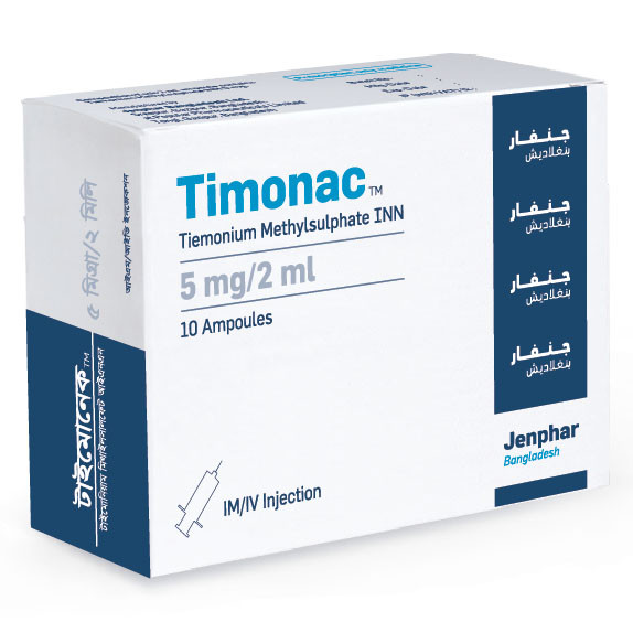 Pack Image: Timonac 5 mg Injection (2 ml ampoule)