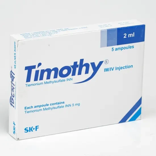 Pack Image: Timothy 5 mg Injection (2 ml ampoule)